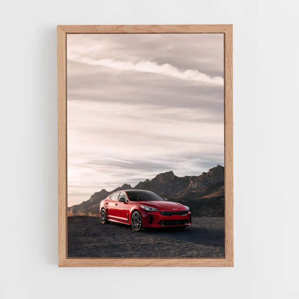 Poster Coupé Rouge – affiche Kia (vue 4)